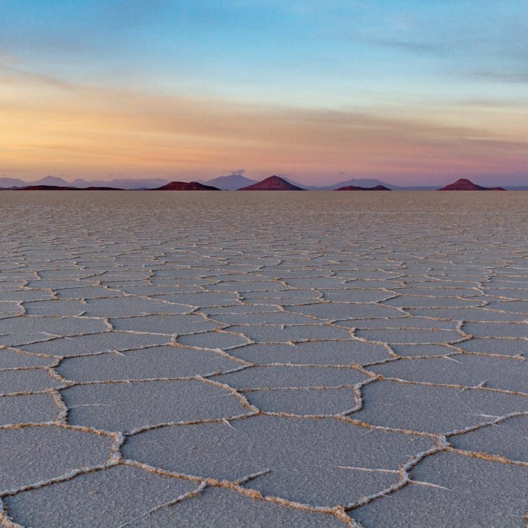 Lever de soleil, Salar de Uyuni, Bolivie