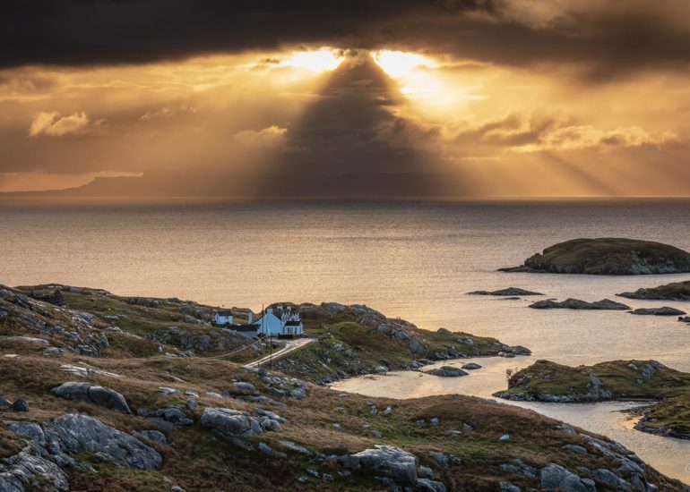 Harris Island, view to Skye