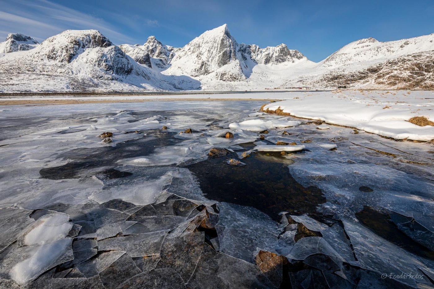 Frozen lake, Lofoten