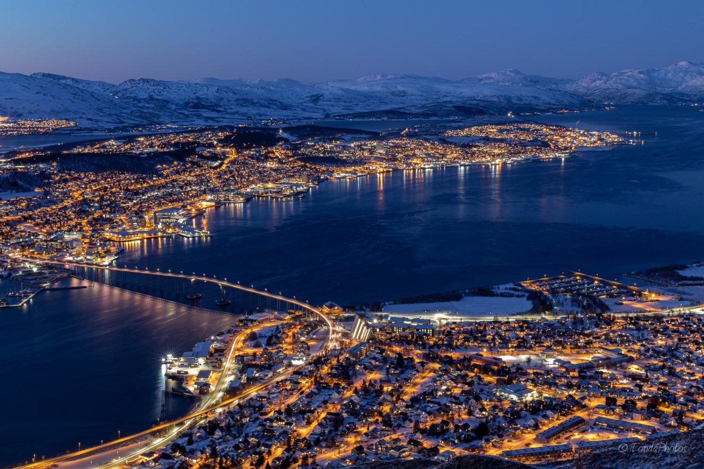 Tromso from Storsteinen mountain