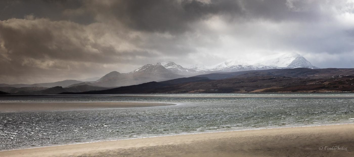 Kyle of Tongue and Ben Hope in winter