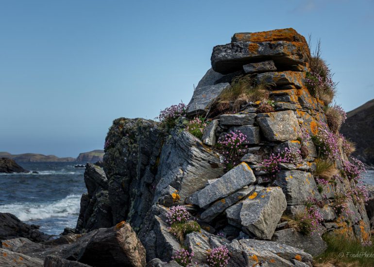 Kyle of Tongue and Castle Varich in Winter