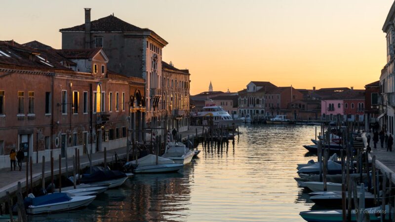 Gondolas in the Giudecca Canal, Venice