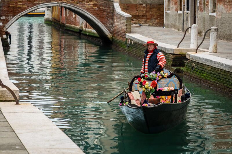 Gondolas in the Giudecca Canal, Venice