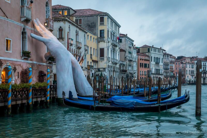 Gondolas in the Giudecca Canal, Venice