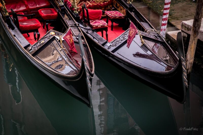 Gondolas in the Giudecca Canal, Venice